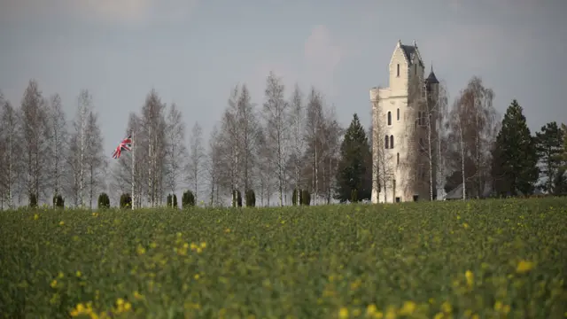 The Ulster Tower memorial to the men of the 36th (Ulster) Division, near Thiepval in France.