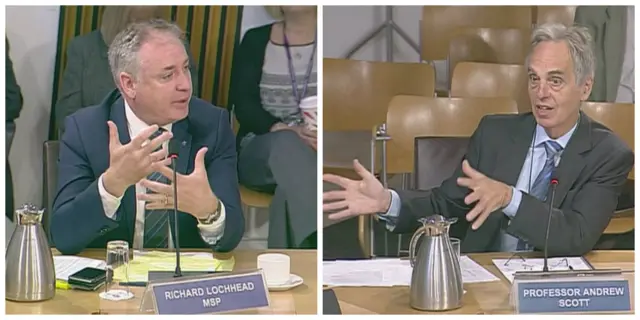 SNP MSP Richard Lochhead and Professor Andrew Scott