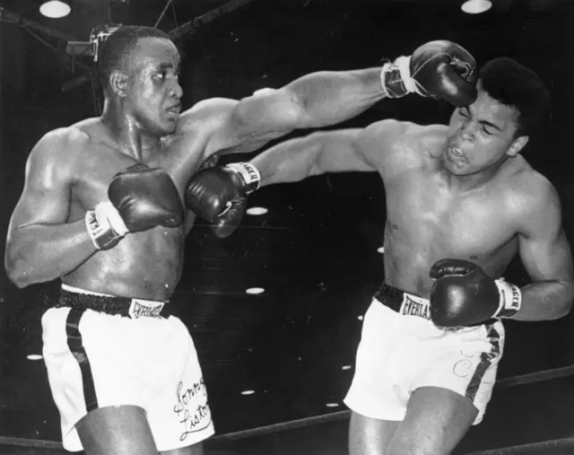 Muhammad Ali and Sonny Liston