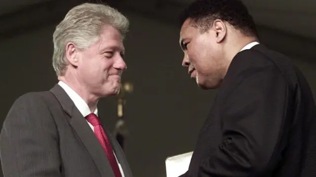 Bill Clinton and Muhammad Ali