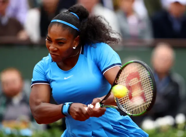 Serena Williams with a backhand