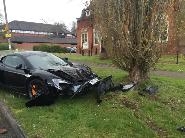 crashed mclaren