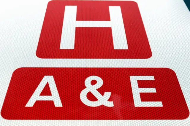 Hospital A&E sign