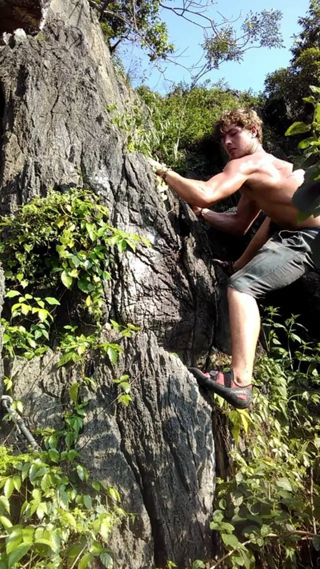 Aiden Webb on a previous climb, late May 2016