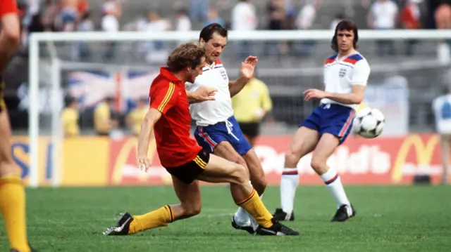 Ray Wilkins against Belgium