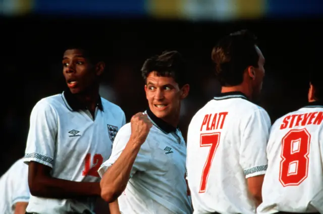 Carlton Palmer, Gary Lineker, David Platt and Trevor Steven