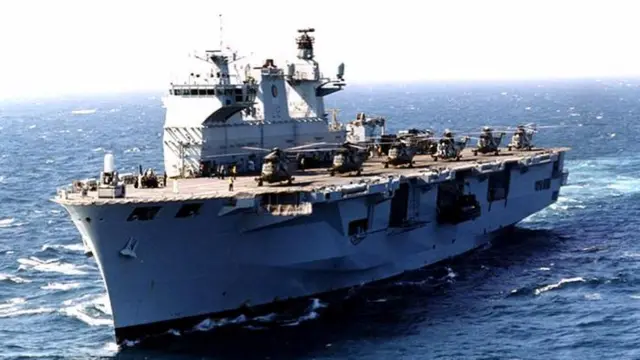 HMS Ocean. Pic: MoD/PA