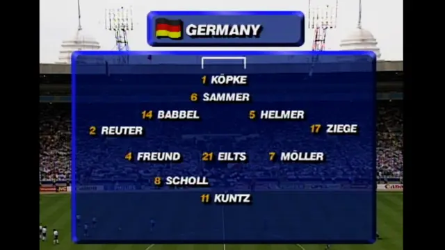 German team sheet