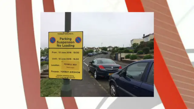 Airshow parking notice