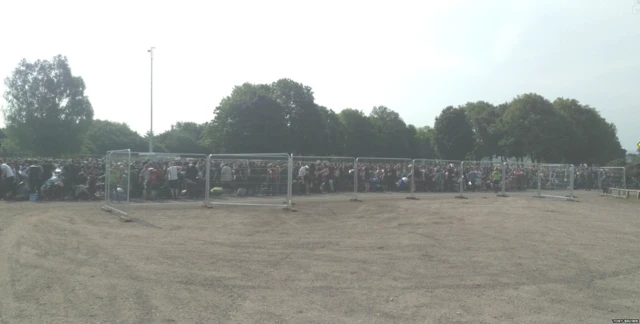 Queue at Donington Park gates