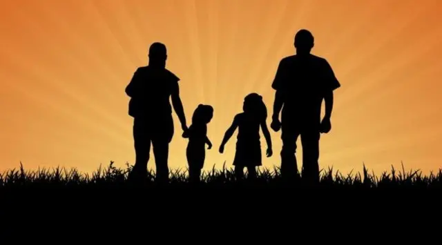 Family silhouette