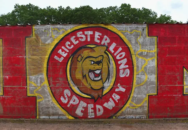 Leicester Lions logo painted on a wall