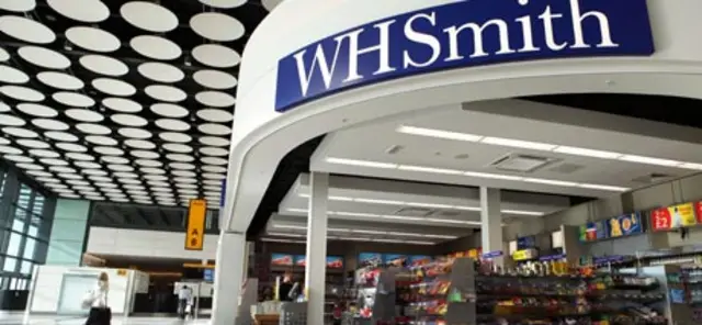 WH Smith shop in airport