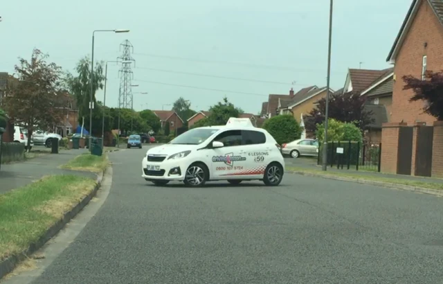 Learner driver on Colwell Drive in Alvaston