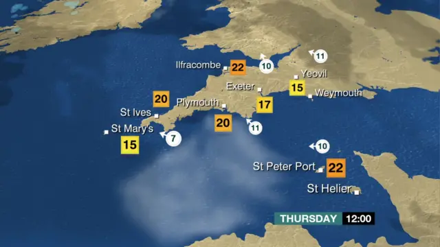 Weather for 9 June