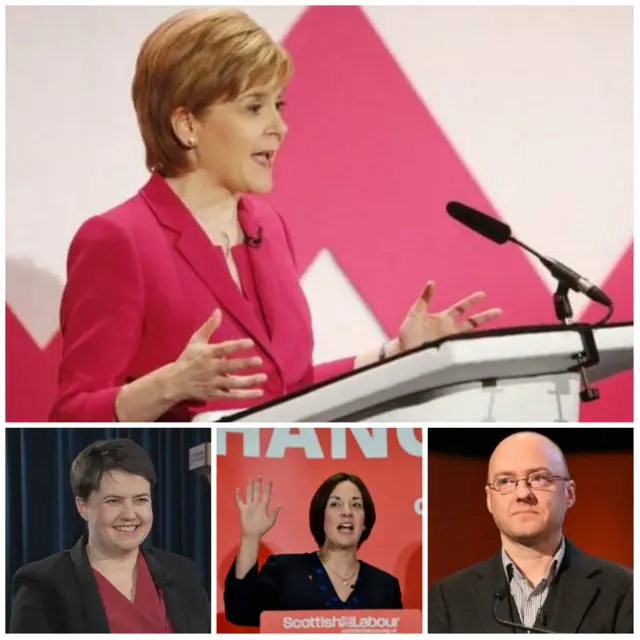 Nicola Sturgeon and opposition party leaders