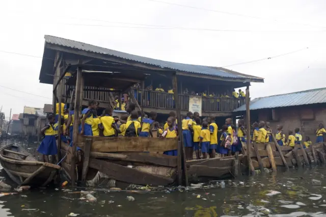 Makoko school children