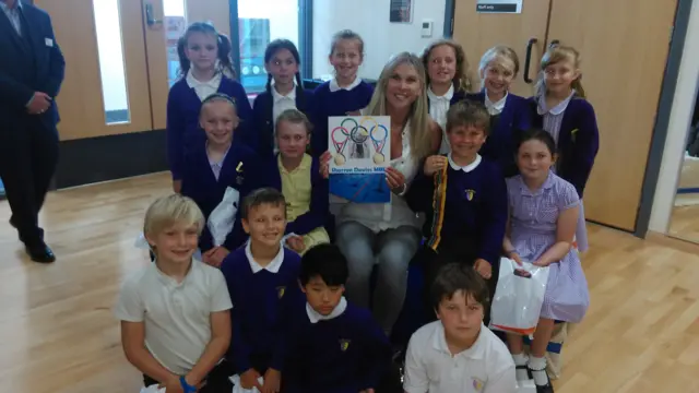 Sharron Davies and kids