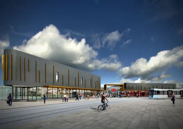 An artist's impression of how the new station could look during the day