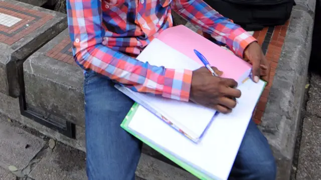 A university student in Lagos, Nigeria