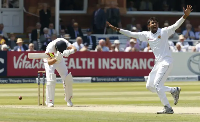 Joe Root loses his wicket lbw