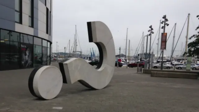 Question mark sculpture