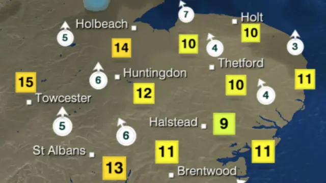 Overnight weather map