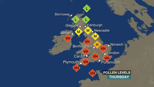 Pollen map