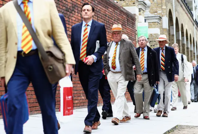 Members arriving at Lord's