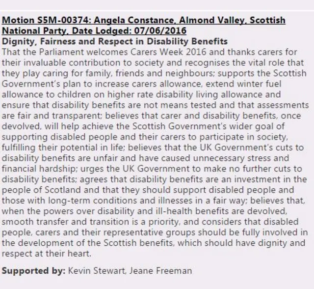 SNP motion