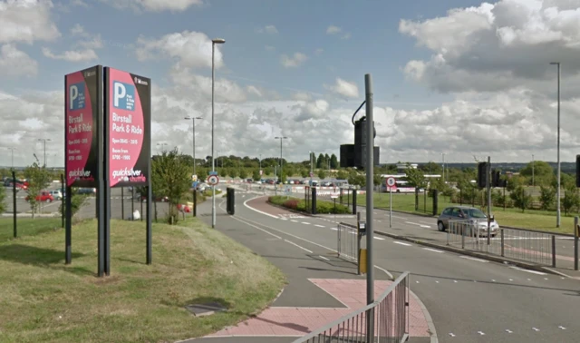 Birstall park and ride sign