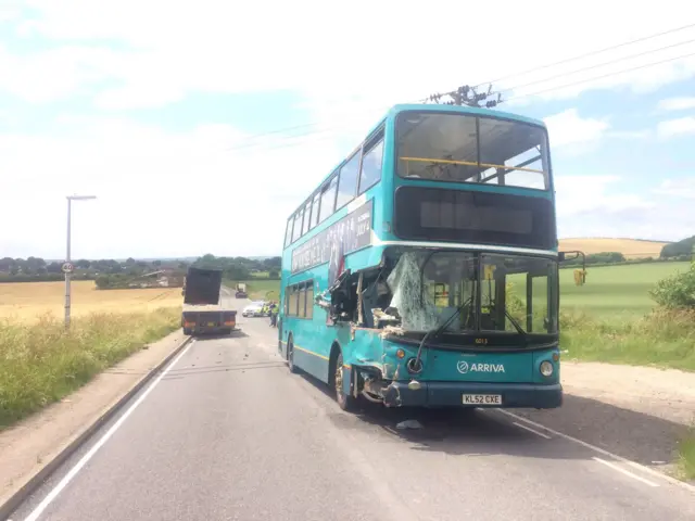 Damage to bus