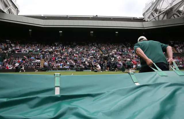 Covers come across the court