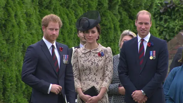 Prince Harry and Duke and Duchess of Cambridge