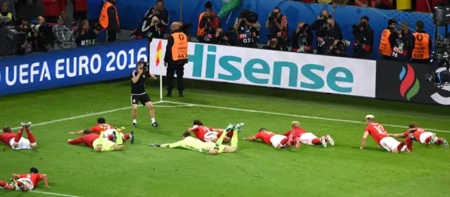 Wales celebrate