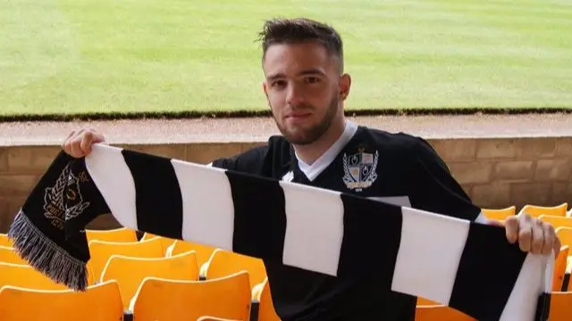 Quentin Pereira with Port Vale scarf