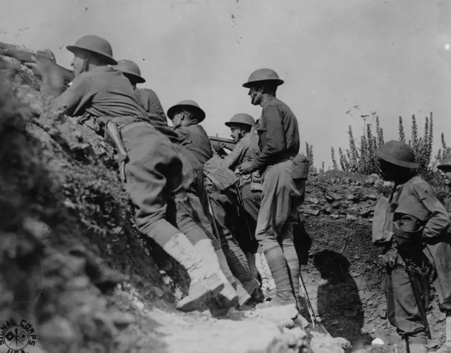 Soldiers in a trench