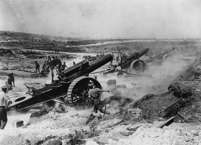 Artillery firing