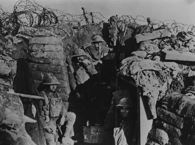 Soldiers in trench