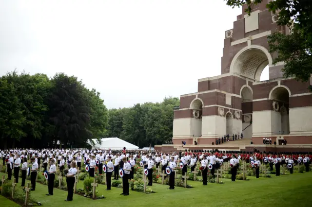 Schoolchidlren at Somme commemoration