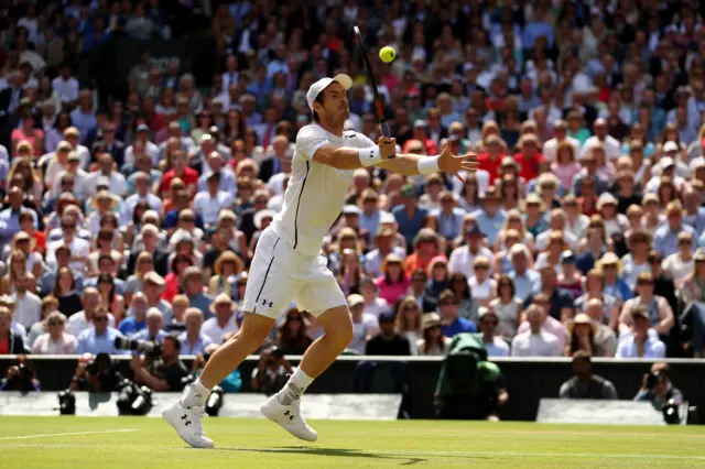 Andy Murray in action