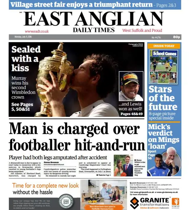 Front page of EADT