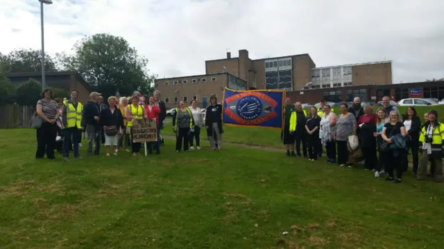 Protest outside Baverstock Academy