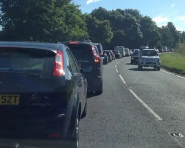 traffic on A59