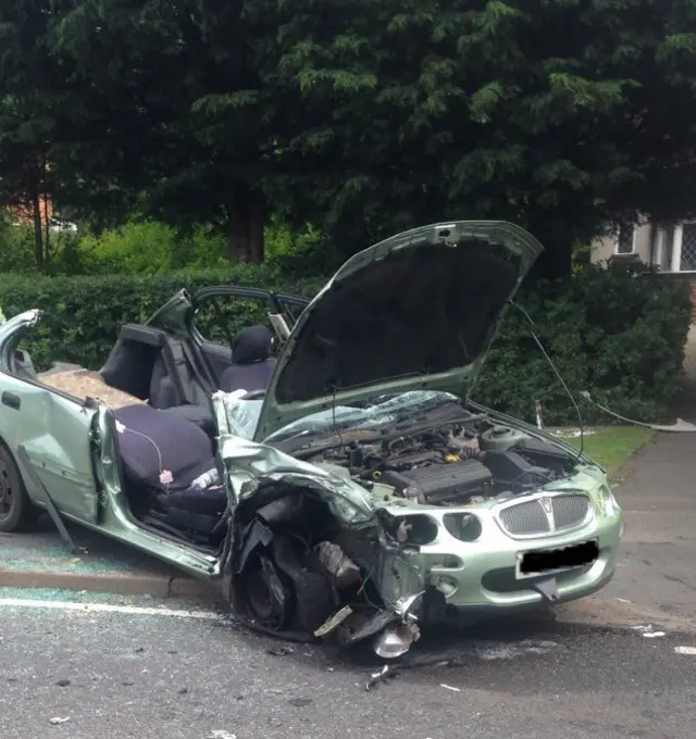 Scene of crash in Stratford