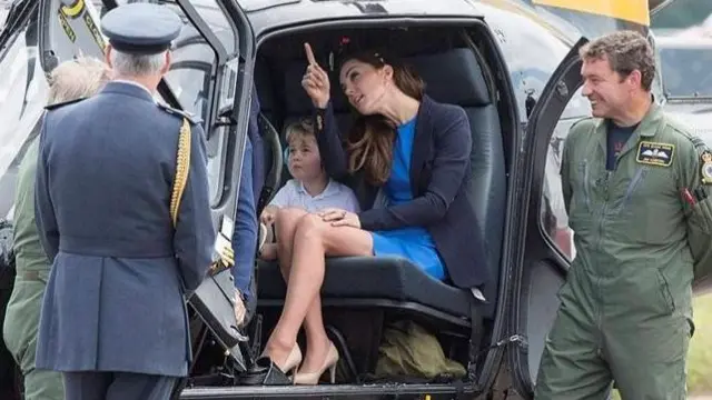 Harry aboard RAF Shawbury helicopter