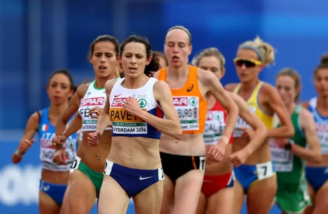 Jo Pavey at the European Championships. Pic: Getty Images