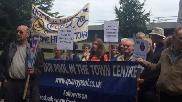 Pool protestors