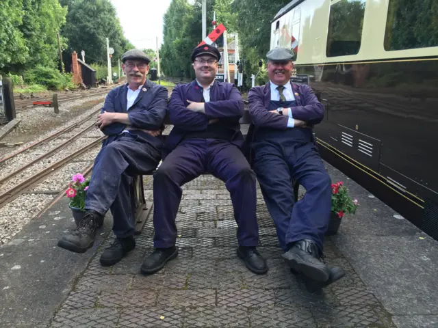 Kevin Dare, Matt Baker and Tony Peters from Didcot Railway Centre