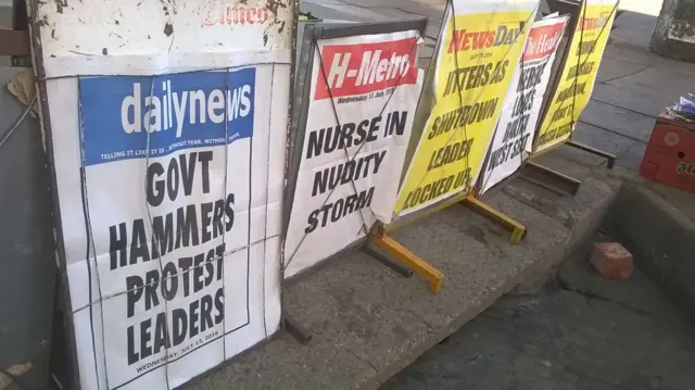 News stand in Harare